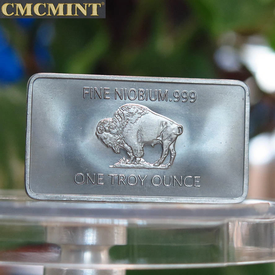 Metal Crafts 1 Oz 999 Fine Niobium Bullion Buffalo Antique Bars