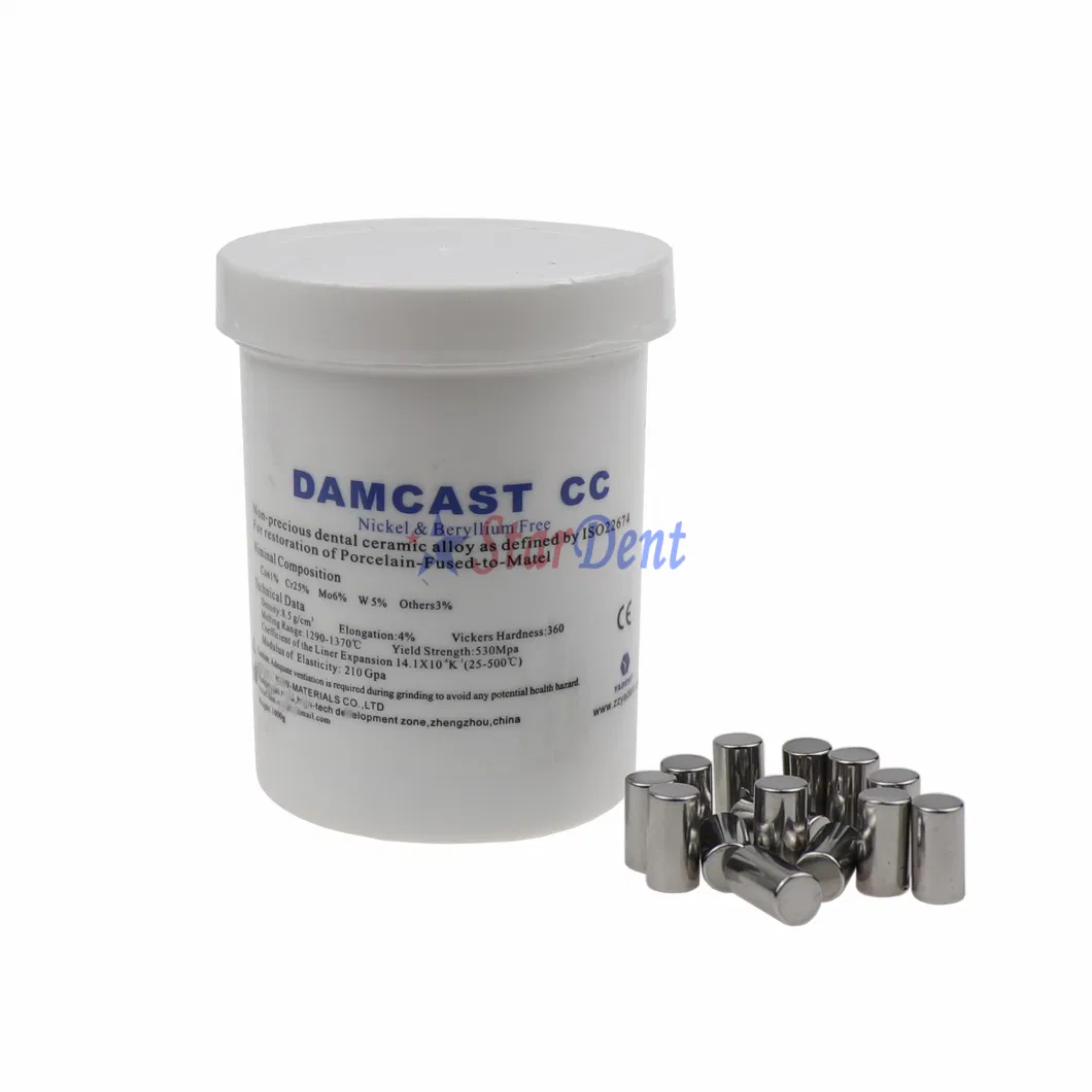 Damcast Cc Ceramic Alloy Nickel & Beryllium Free Dental Material